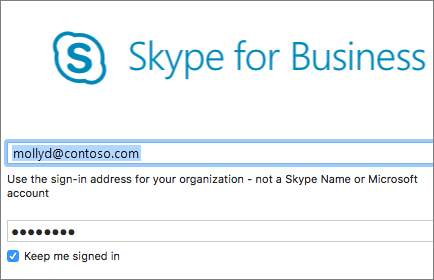 skype for business for mac version